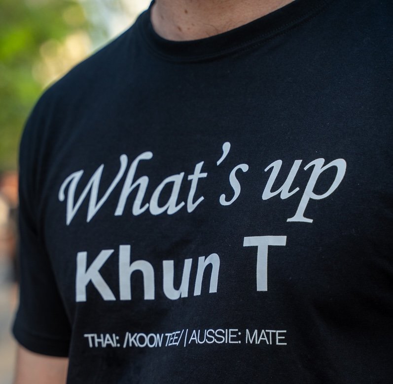 Khun T logo close-up photo